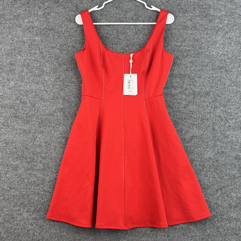 Ted Baker Lohanna Skater Dress Womens US 8 Red Neoprene Fit Flare NWT